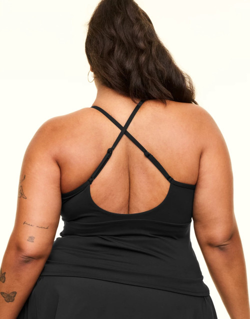 Plus size light weight slim fit sports tank with adjustable straps
