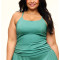 Plus size light weight slim fit sports tank with adjustable straps