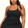 Plus size light weight slim fit sports tank with adjustable straps