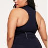 Women's high neck racerback sports tank full coverage low support sleeveless crop top