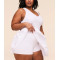 Women's plus size active dress with built in shorts