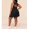 Women's plus size active dress with built in shorts