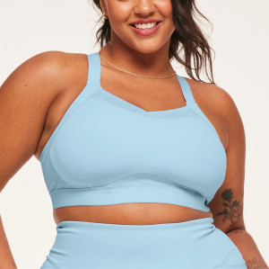 Women's high support back cross sports bra with adjustable straps