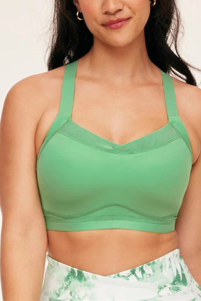 Women's high support back cross sports bra with adjustable straps