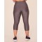 Women's rib lace up crop leggings with side pockets high waisted yoga capris