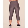 Women's rib lace up crop leggings with side pockets high waisted yoga capris