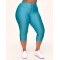 Women's rib lace up crop leggings with side pockets high waisted yoga capris