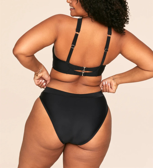 Front cross padded bikini top hollow back swimwear top with adjustable straps
