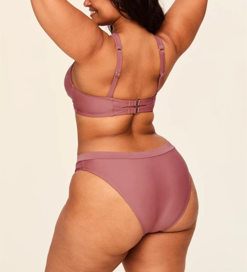 Front cross padded bikini top hollow back swimwear top with adjustable straps