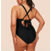 Plus size cross back swimwear with padding