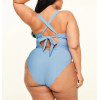 Plus size cross back swimwear with padding