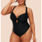 Plus size cross back swimwear with padding