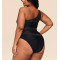 Women's one shoulder mesh spliced swimsuits with removable padding