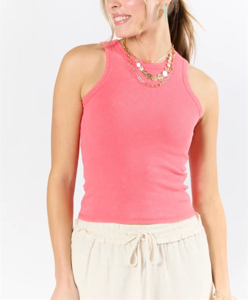 Women's lightweight full coverage sports tank fitted sleeveless top