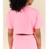 Women's short sleeve cotton cropped t shirts with pockets