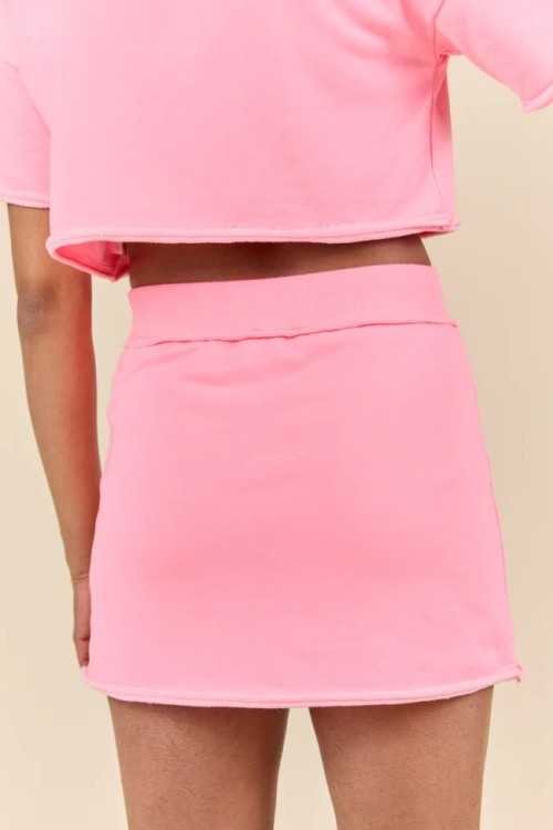 Adjustable waist lounge skirts slim fit cotton skorts