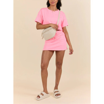 Adjustable waist lounge skirts slim fit cotton skorts