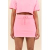 Adjustable waist lounge skirts slim fit cotton skorts