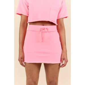 Adjustable waist lounge skirts slim fit cotton skorts