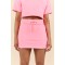 Adjustable waist lounge skirts slim fit cotton skorts