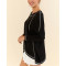 Women crew neck contrast stitching long sleeve t shirts
