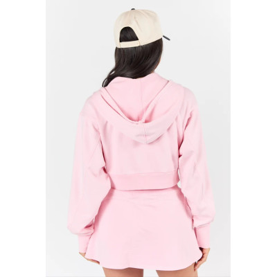 Women's relaxed fit cropped hooded cotton jackets