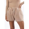 Women's elastic waist lounge shorts with side pockets
