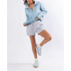 Women's elastic waist lounge shorts with side pockets