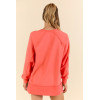 Women's crew neck pullovers relaxed fit brushed sweatshirts