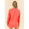 Women's crew neck pullovers relaxed fit brushed sweatshirts
