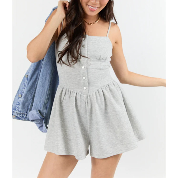 Women's new lounge rompers with adjustable straps cozy fit athleisure short jumpsuits