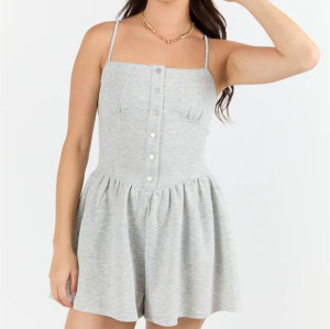 Women's new lounge rompers with adjustable straps cozy fit athleisure short jumpsuits