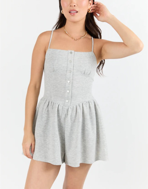Women's new lounge rompers with adjustable straps cozy fit athleisure short jumpsuits