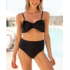 Women's adjustable strap bow bikini top with padding