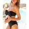 Women's adjustable strap bow bikini top with padding