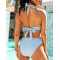 Women's sexy cutout beachwear padded tie back one piece swimwear