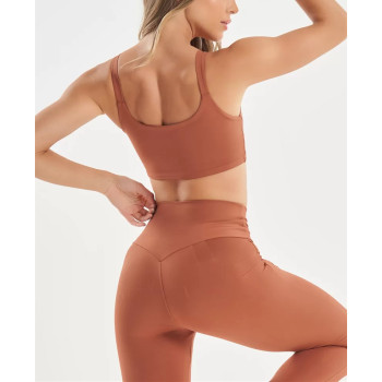 Buttery soft scoop neck padded sports bra classic light support yoga crop