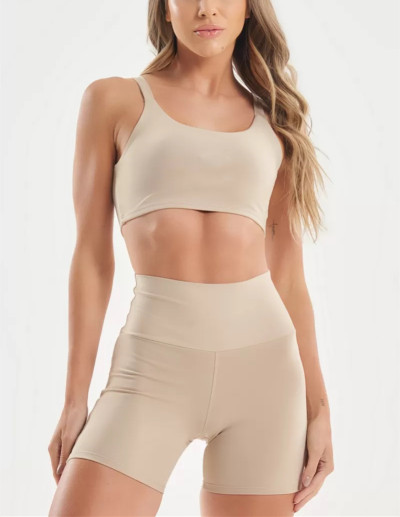Buttery soft scoop neck padded sports bra classic light support yoga crop