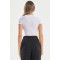 Women's short sleeve cropped t shirts lightweight slim fit sports tee