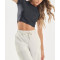 Women's short sleeve cropped t shirts lightweight slim fit sports tee