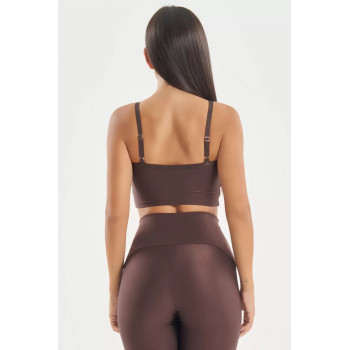 Women's light support padded sports bra with adjustable straps