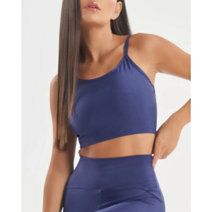 Women's light support padded sports bra with adjustable straps