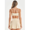 Women's medium impact strappy back sports bra with removable paddings