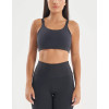 Scoop neck buttery soft padded sports bra with wide strap u back supportive crop top