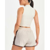 Women's mock neck light weight sleeveless crop top full coverage back sports tank