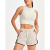 Women's mock neck light weight sleeveless crop top full coverage back sports tank