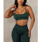 Open back sports bra with spaghetti straps buttery soft athleisure style gym top