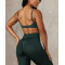 Open back sports bra with spaghetti straps buttery soft athleisure style gym top