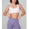 Scoop neck back cross sports bra with removable padding versatile adjustable strap gym top