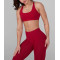 Scoop neck back cross sports bra with removable padding versatile adjustable strap gym top